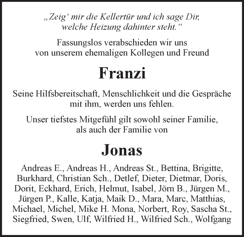  Traueranzeige für Franz Josef Schmidt vom 12.07.2021 aus LZ