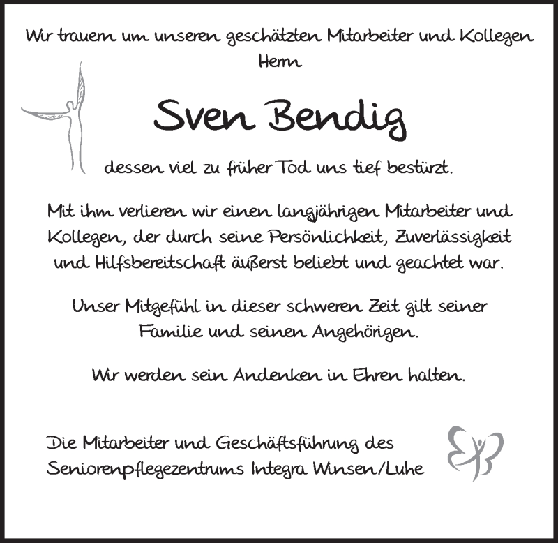  Traueranzeige für Sven Bendig vom 24.07.2021 aus LZ