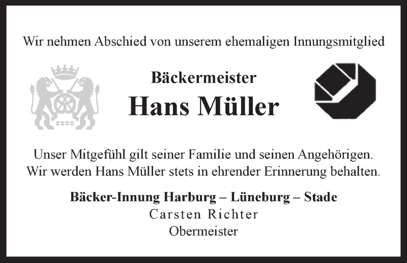  Traueranzeige für Hans Müller vom 28.08.2021 aus LZ