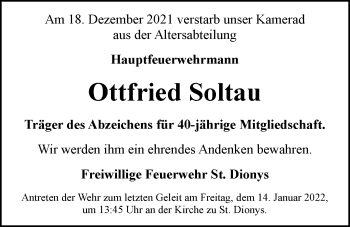 Anzeige von Ottfried Soltau von LZ