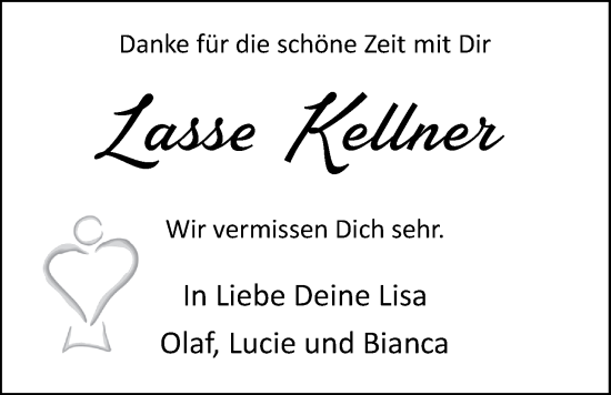 Anzeige von Lasse Kellner von LZ