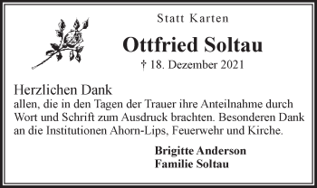 Anzeige von Ottfried Soltau von LZ
