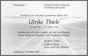 Anzeige von Ulrike Thiele von LZ