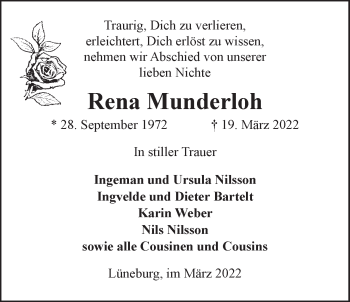 Anzeige von Rena Munderloh von LZ