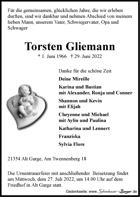 Anzeige von Torsten Gliemann von LZ