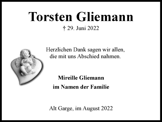 Anzeige von Torsten Gliemann von LZ