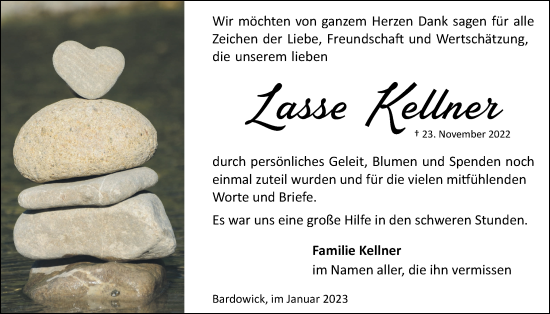 Anzeige von Lasse Kellner von LZ