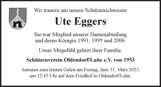 Anzeige von Ute Eggers von LZ