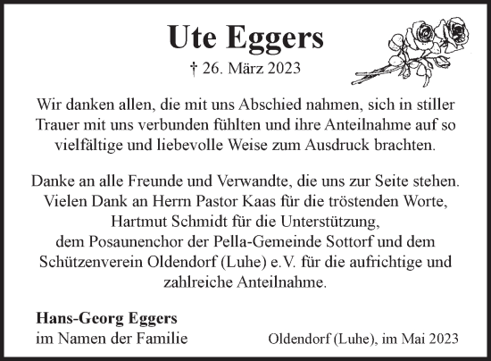 Anzeige von Ute Eggers von LZ
