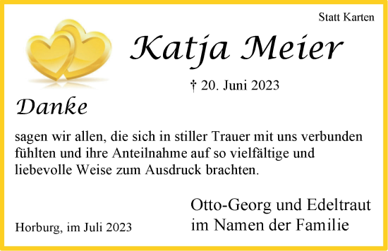 Anzeige von Katja Meier von LZ