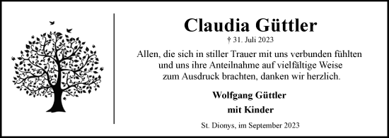 Anzeige von Claudia Güttler von LZ