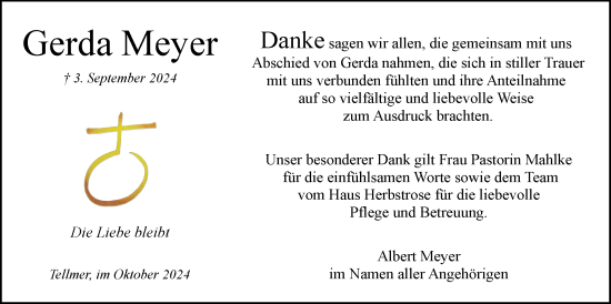 Anzeige von Gerda Meyer von LZ