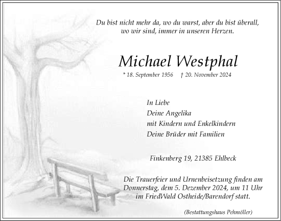 Anzeige von Michael Westphal von LZ