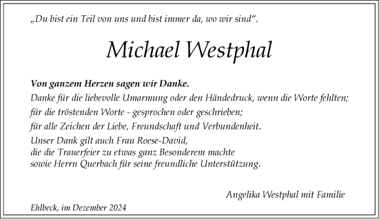 Anzeige von Michael Westphal von LZ