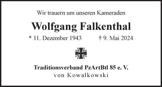 Anzeige von Wolfgang Falkenthal von LZ