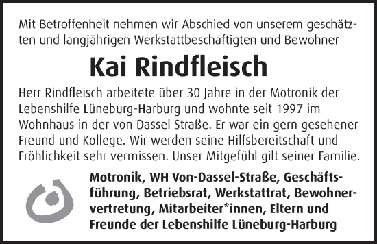 Anzeige von Kai Rindfleisch von LZ