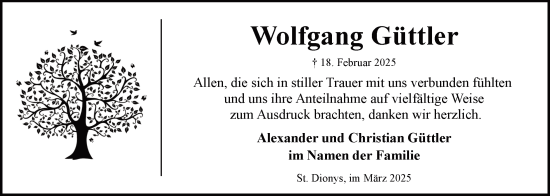 Anzeige von Wolfgang Güttler von LZ