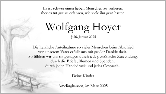 Anzeige von Wolfgang Hoyer von LZ