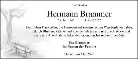 Anzeige von Hermann Brammer von LZ