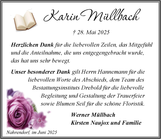 Anzeige von Karin Müllbach von LZ