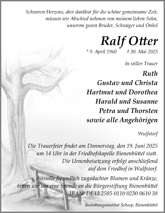 Anzeige von Ralf Otter von LZ