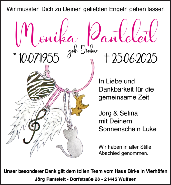 Anzeige von Monika Panteleit von LZ