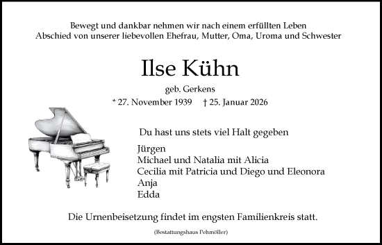 Anzeige von Ilse Kühn von LZ